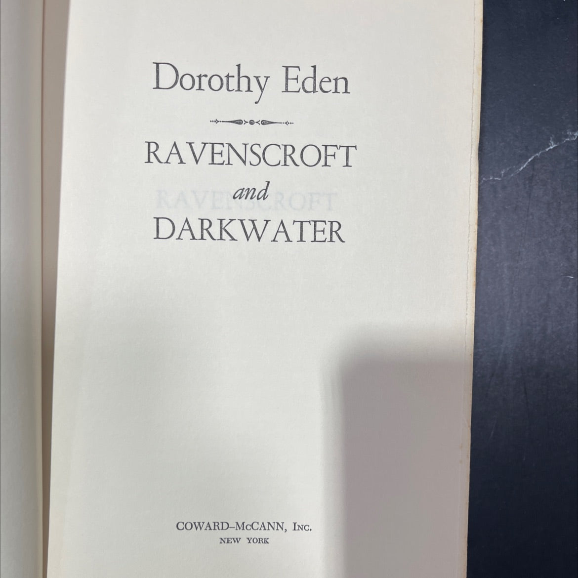 ravenscroft rave book, by dorothy eden, 1964 Hardcover, First Edition image 2
