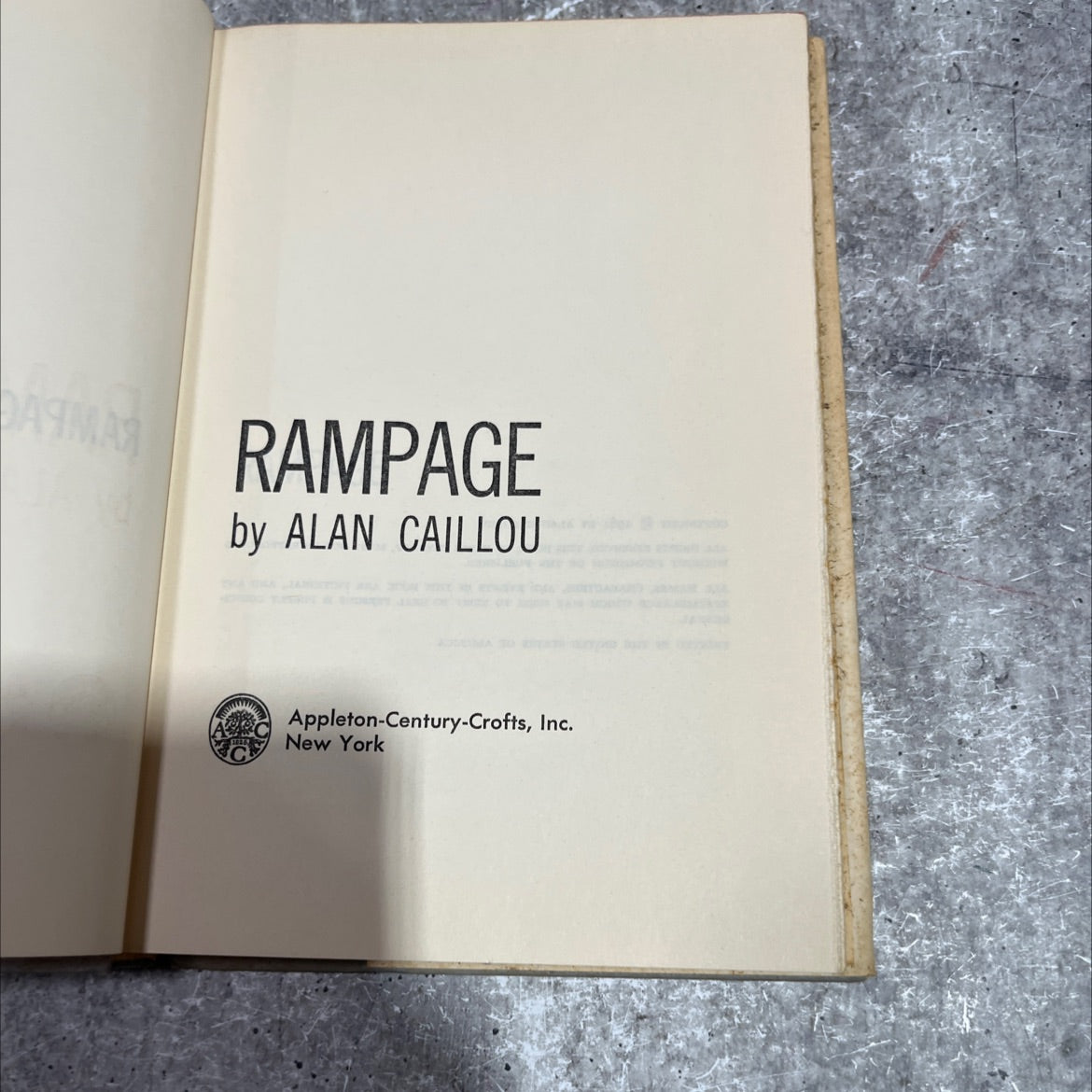 rayamaya rampage book, by alan caillou, 1961 Hardcover image 2