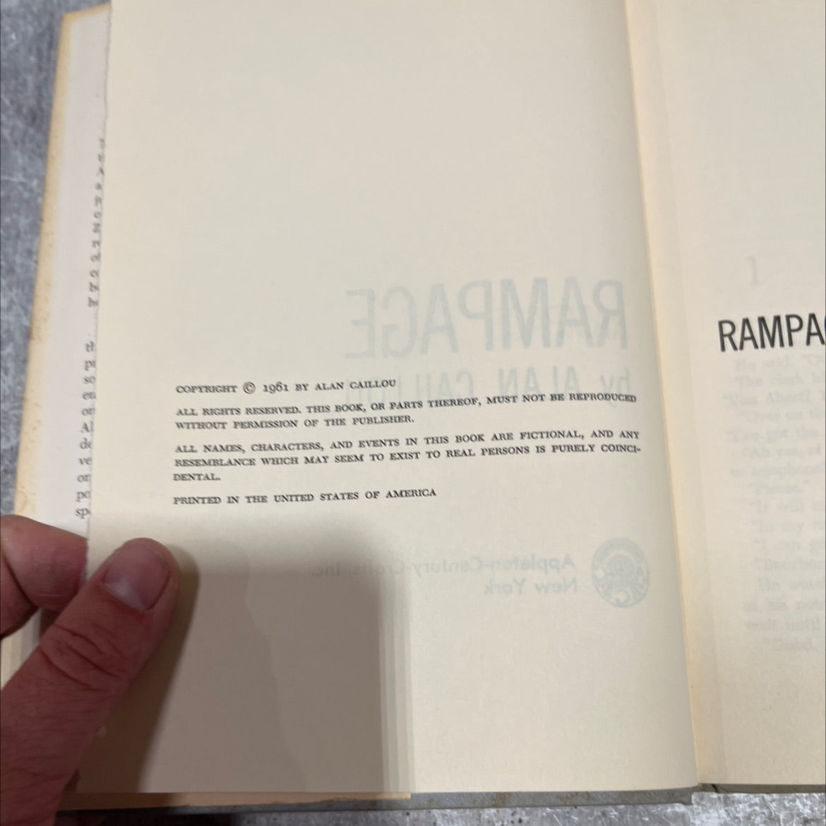 rayamaya rampage book, by alan caillou, 1961 Hardcover image 3