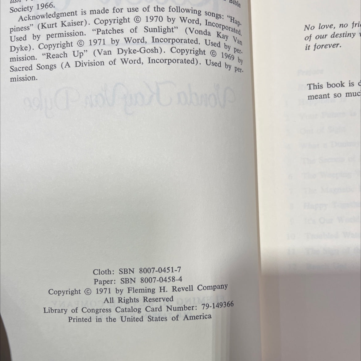 reach up book, by vonda kay van dyke, 1971 Hardcover image 3