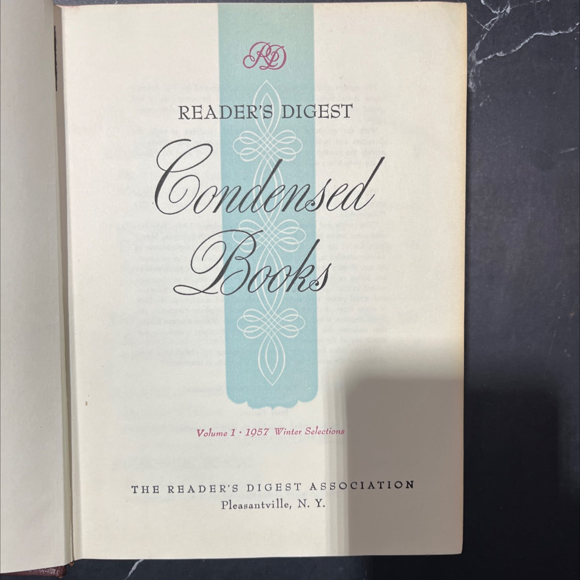 reader's digest condensed books volume 1 1957 winter selections book, by various, 1957 Hardcover image 2
