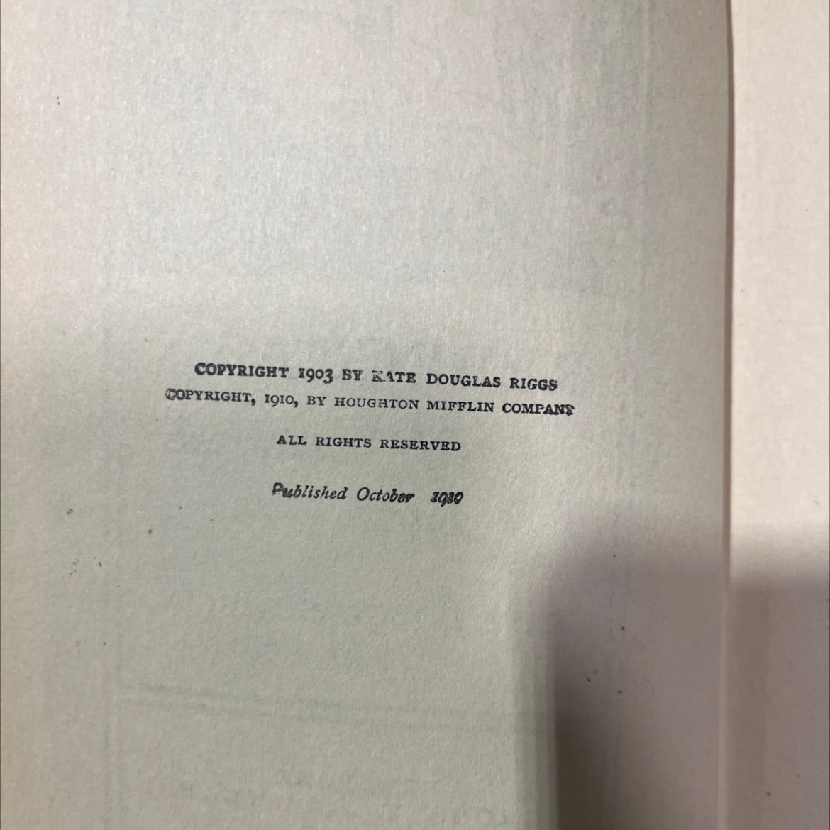 rebecca of sunnybrook farm book, by kate douglas wiggin, 1910 Hardcover image 3