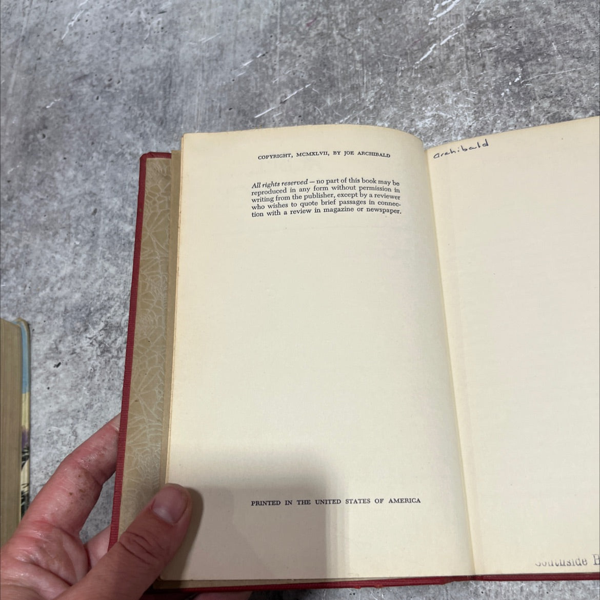 rebel halfback book, by joe archibald, 1947 Hardcover image 3