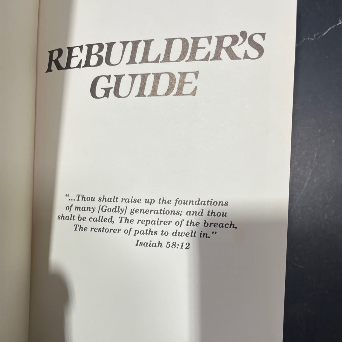 rebuilder's guide book, by unknown, 1991 Hardcover image 2