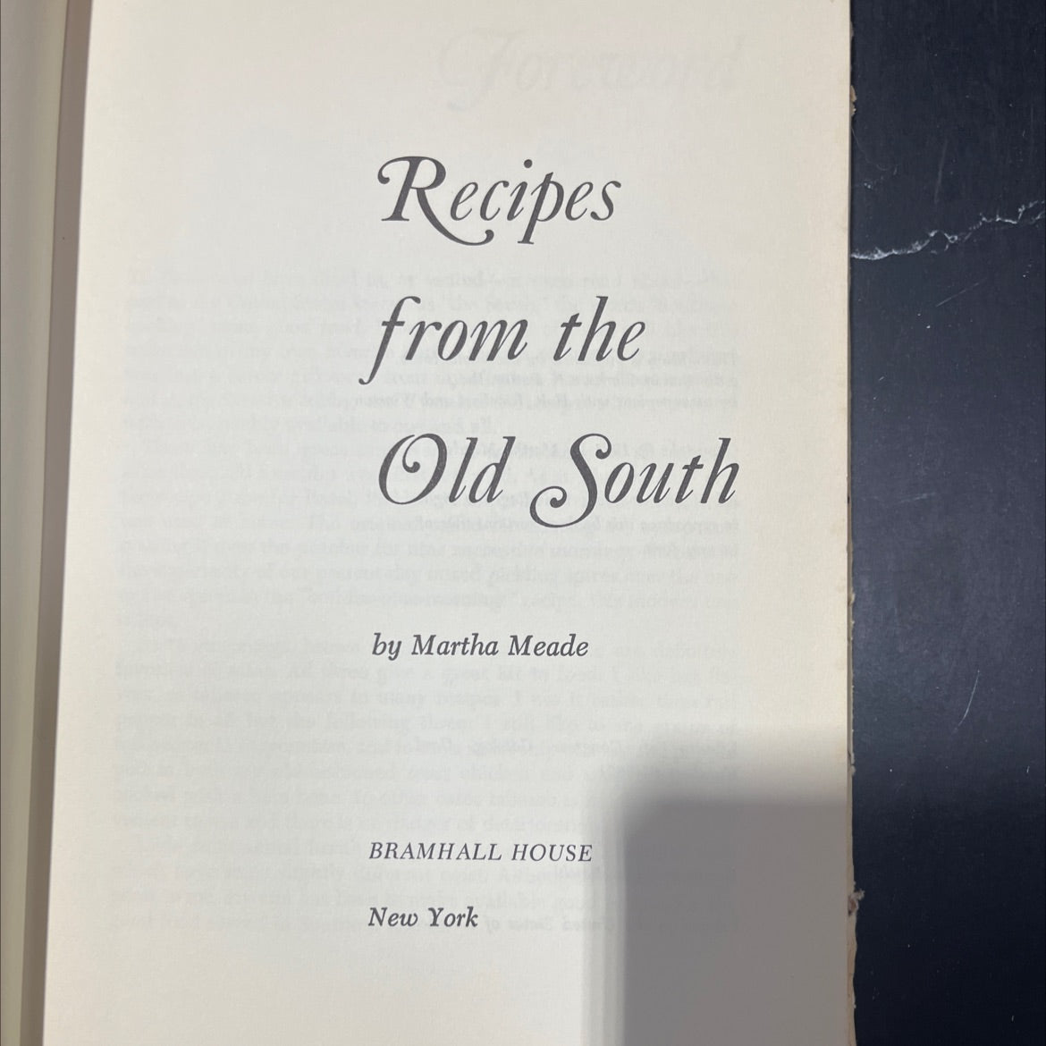 recipes from the old south book, by martha meade, 1961 Hardcover image 2