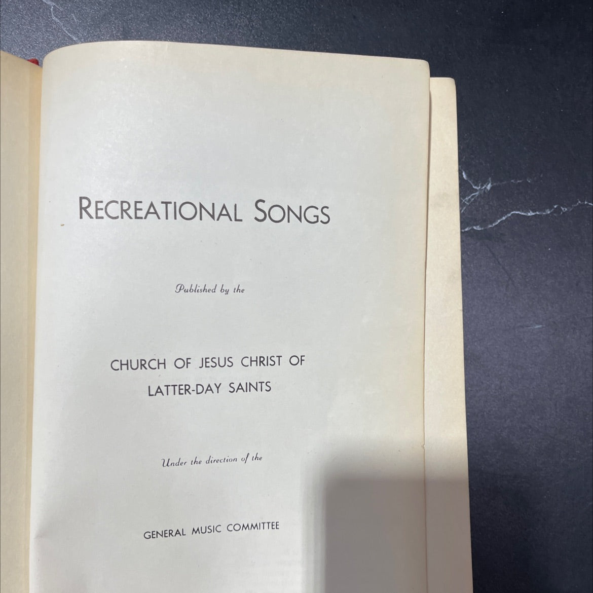 recreational songs book, by unknown, 1949 Hardcover, Vintage image 2