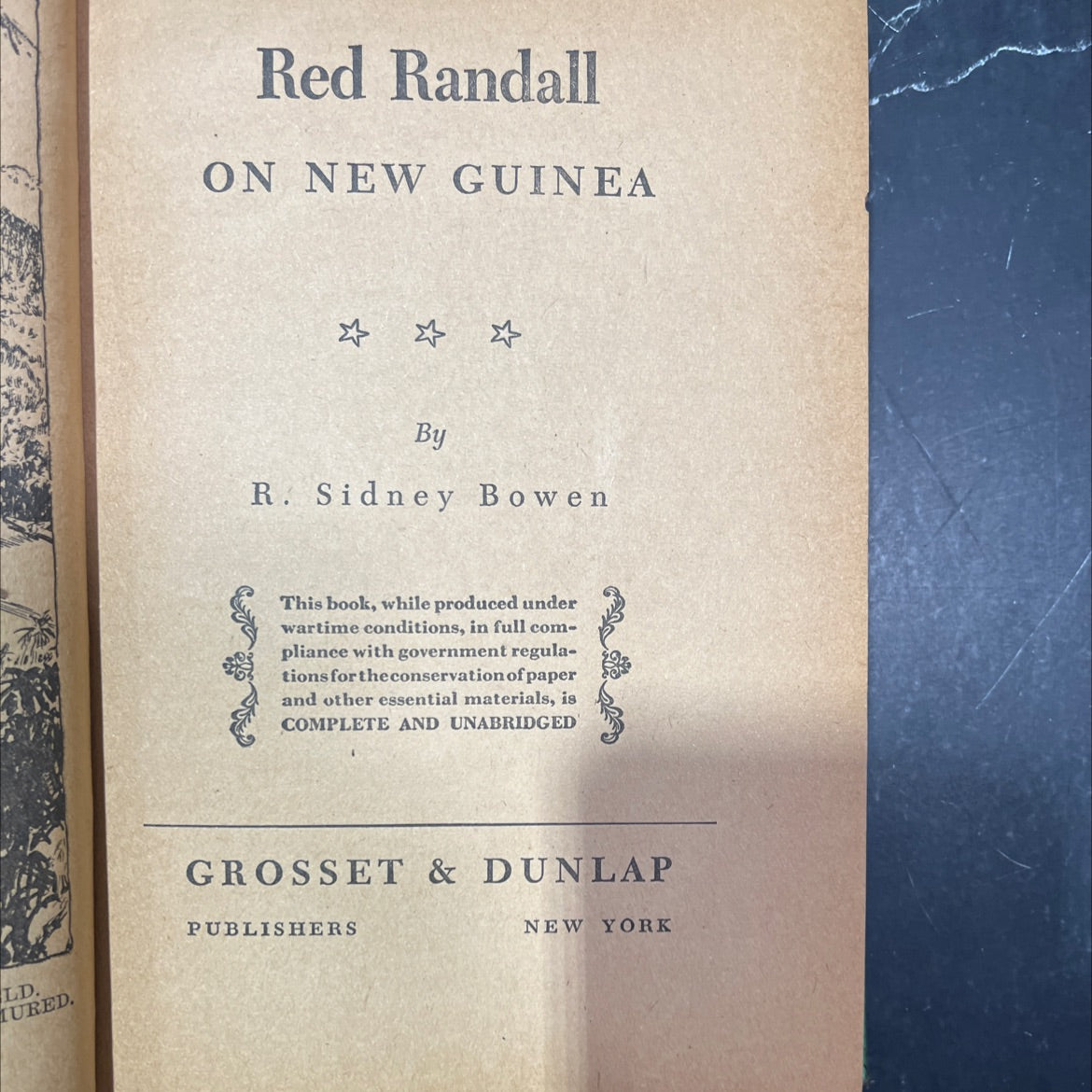red randall on new guinea book, by r. sidney bowen, 1944 Hardcover image 2