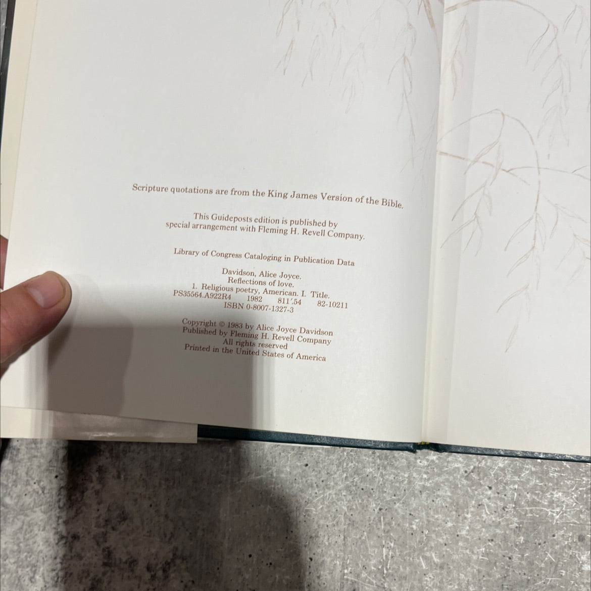 reflections of love book, by Alice Joyce Davidson, 1983 Hardcover image 3