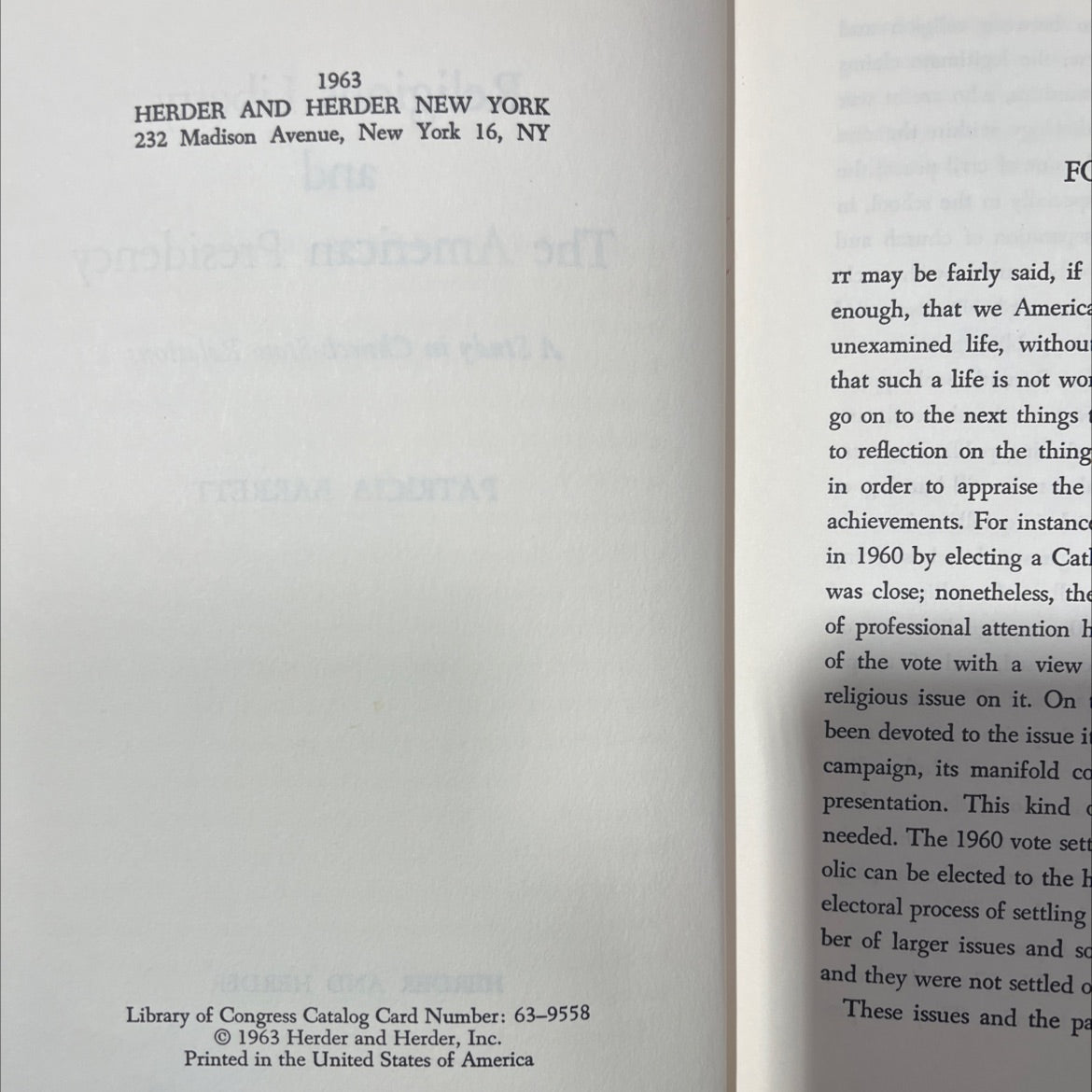 religious liberty and the american presidency a study in church-state relations book, by patricia barrett, 1963 image 3