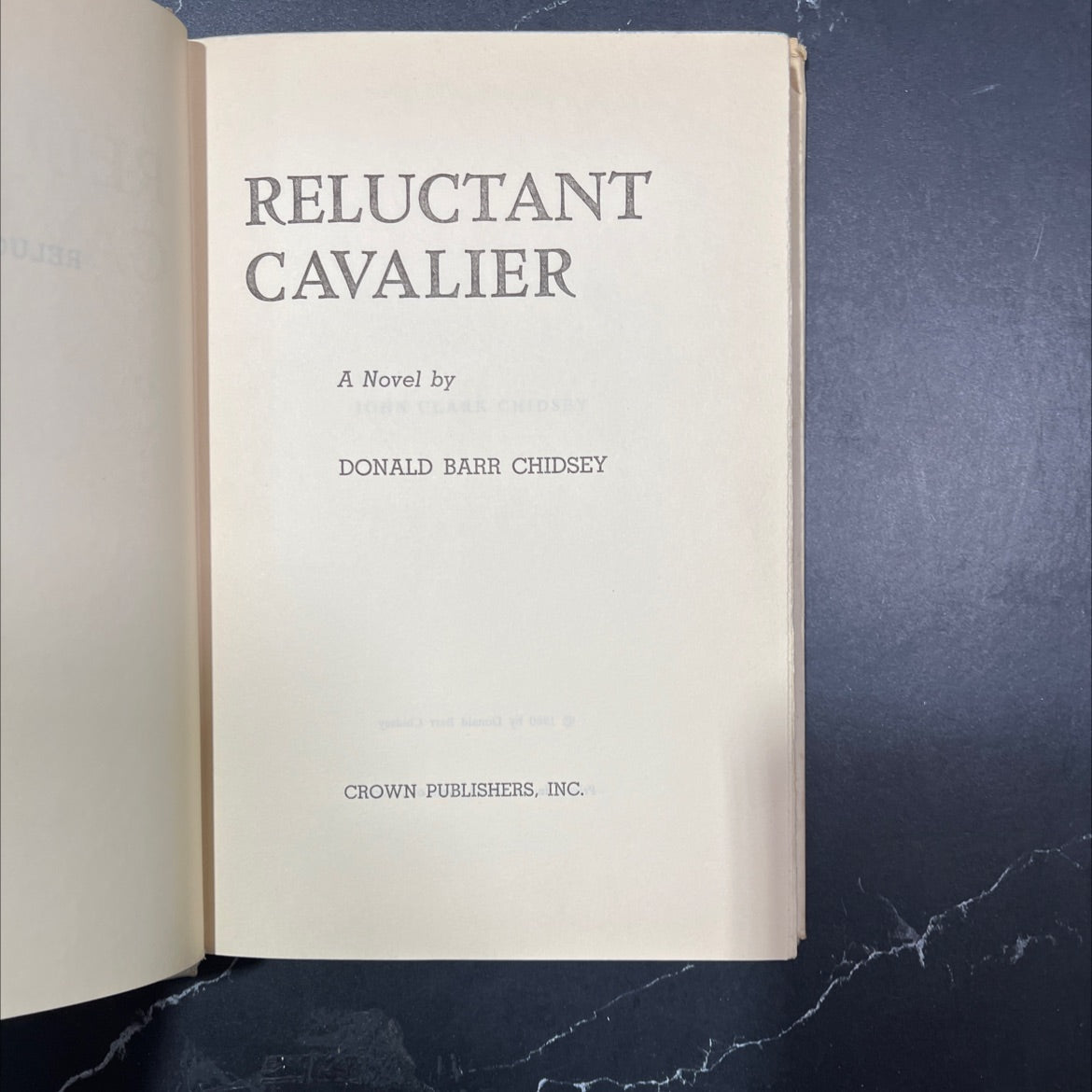 reluctant cavalier book, by osby donald barr chidsey, 1960 Hardcover image 2
