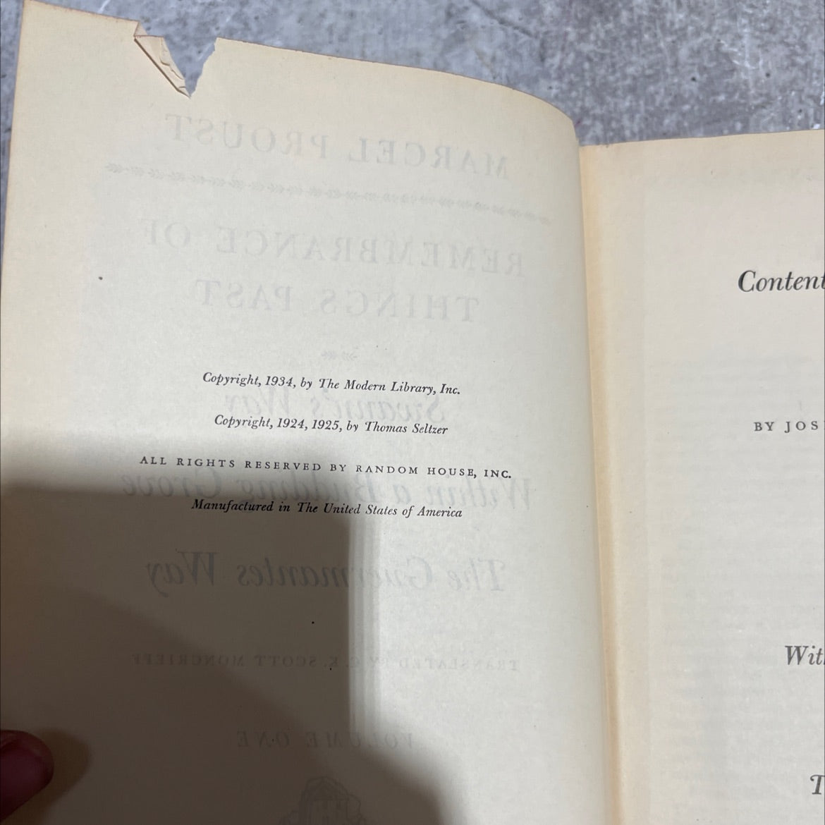 remembrance of things past book, by marcel proust, 1934 Hardcover image 3