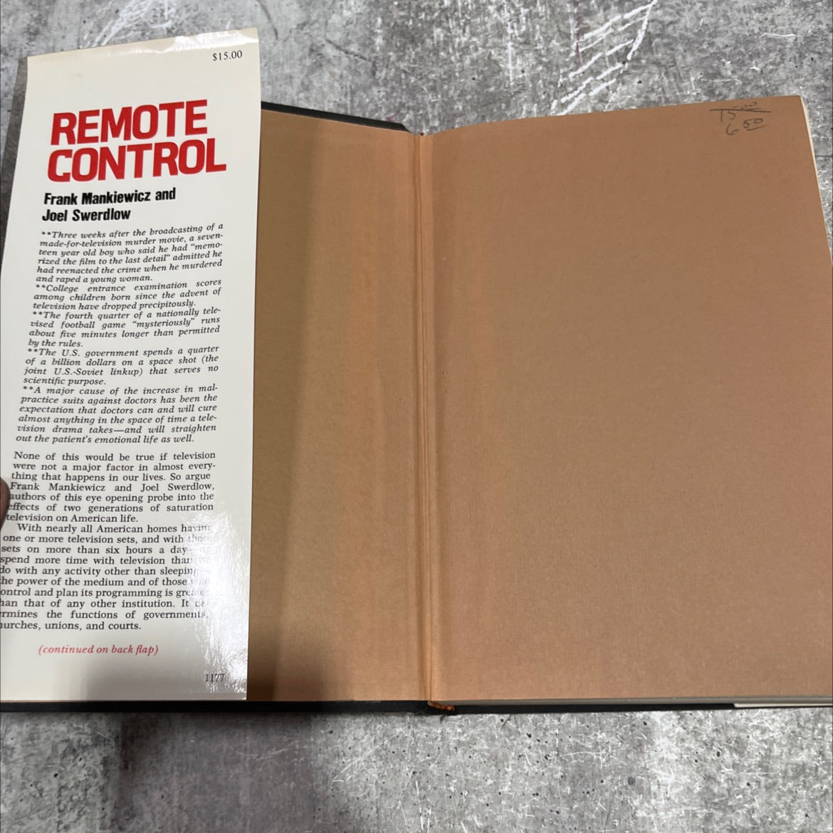 remote control television and the manipulation of american life book, by Frank Mankiewicz, Joel Swerdlow, 1978 Hardcover image 4