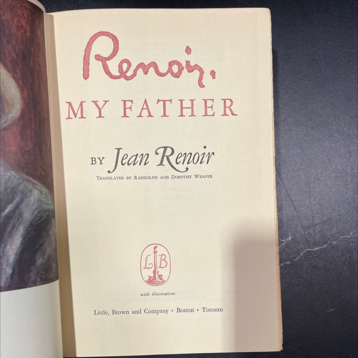 renoir. my father book, by jean renoir, 1962 Hardcover image 2