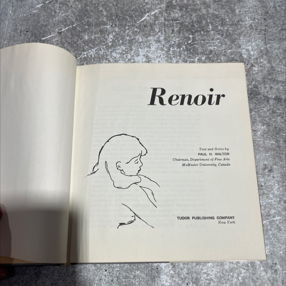 renoir book, by paul h. walton, 1967 Hardcover image 2