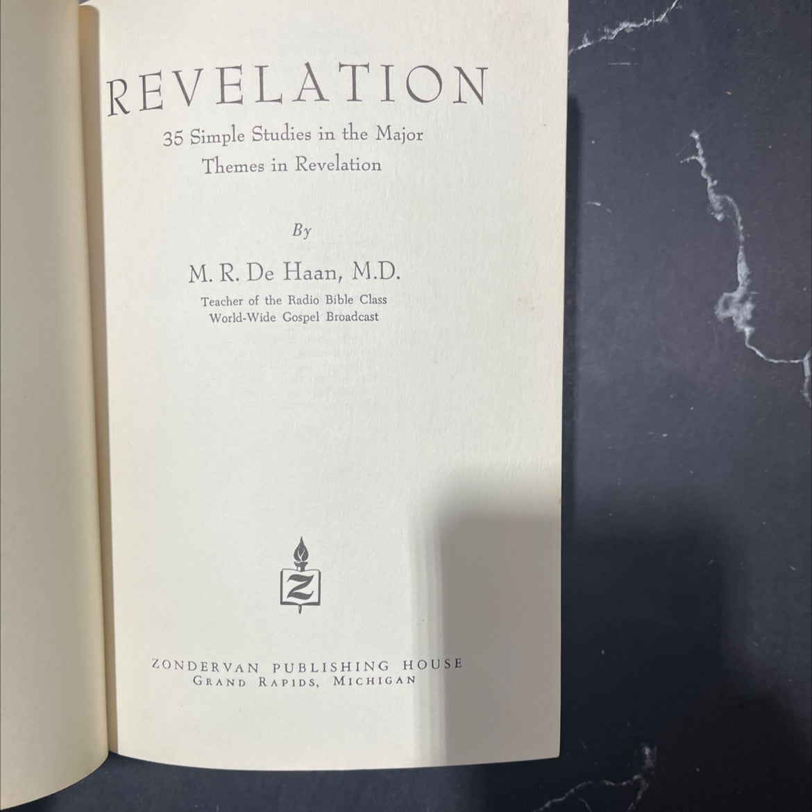 revelation 35 simple studies in the major themes in revelation book, by m. r. de haan, m.d., 1965 Hardcover image 2