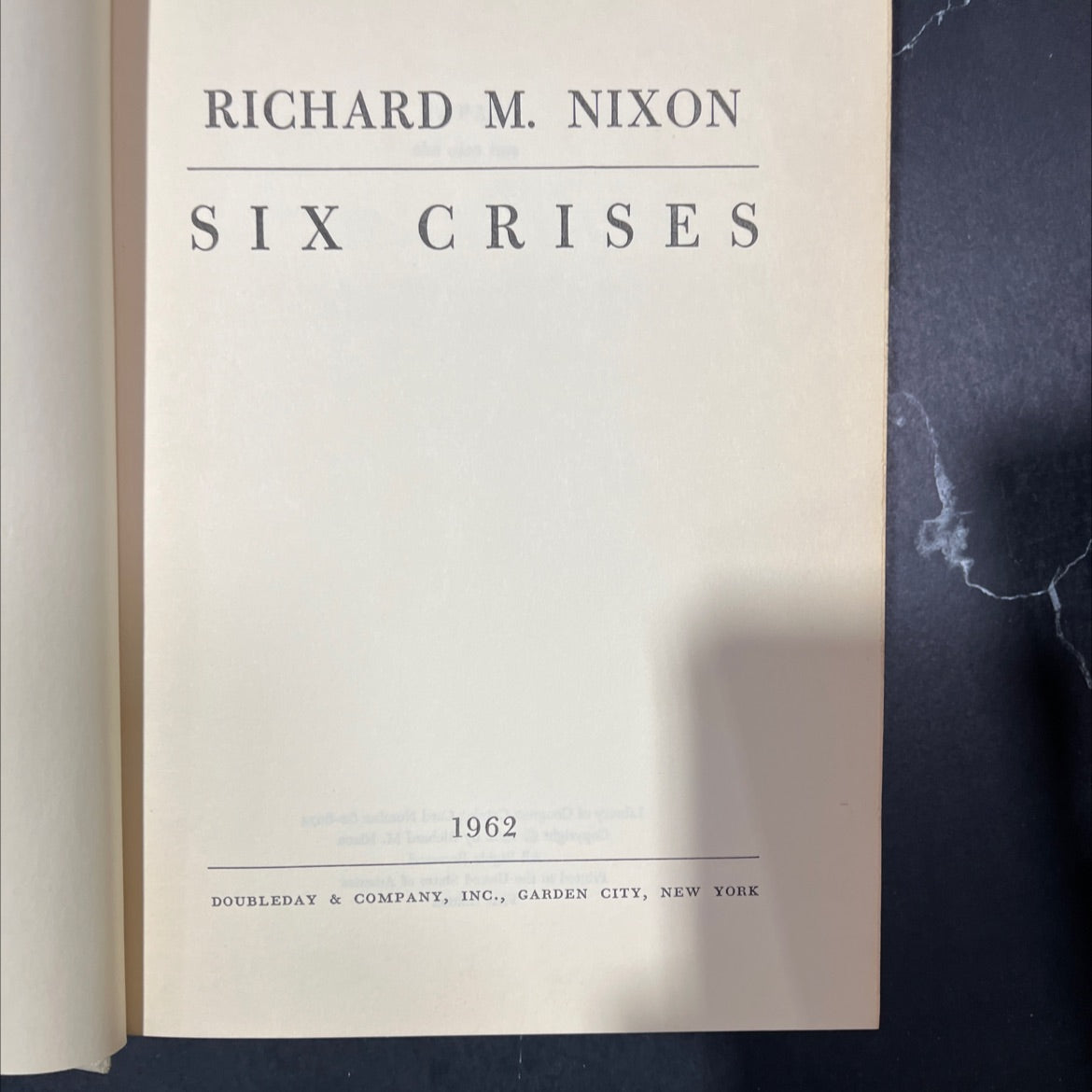 richard m. nixon six crises book, by richard m. nixon, 1962 Hardcover image 2