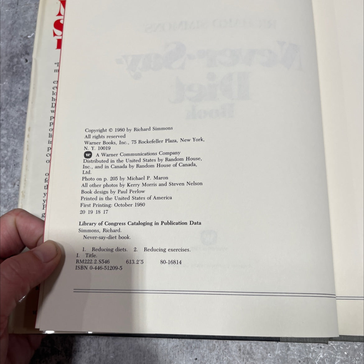 richard simmons' never say diet book book, by Richard Simmons, 1980 Hardcover image 3