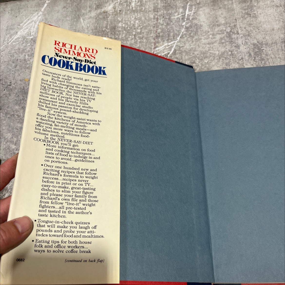 richard simmons' never-say-diet cookbook book, by richard simmons, 1982 Hardcover image 4