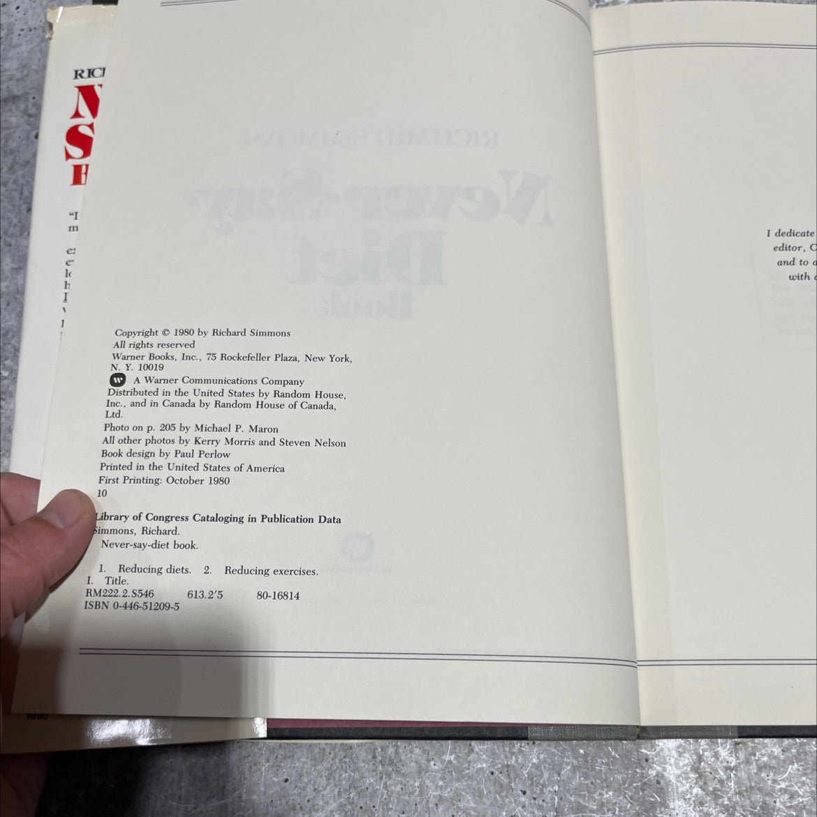 richard simmons never-say-diet book book, by Richard Simmons, 1980 Hardcover image 3