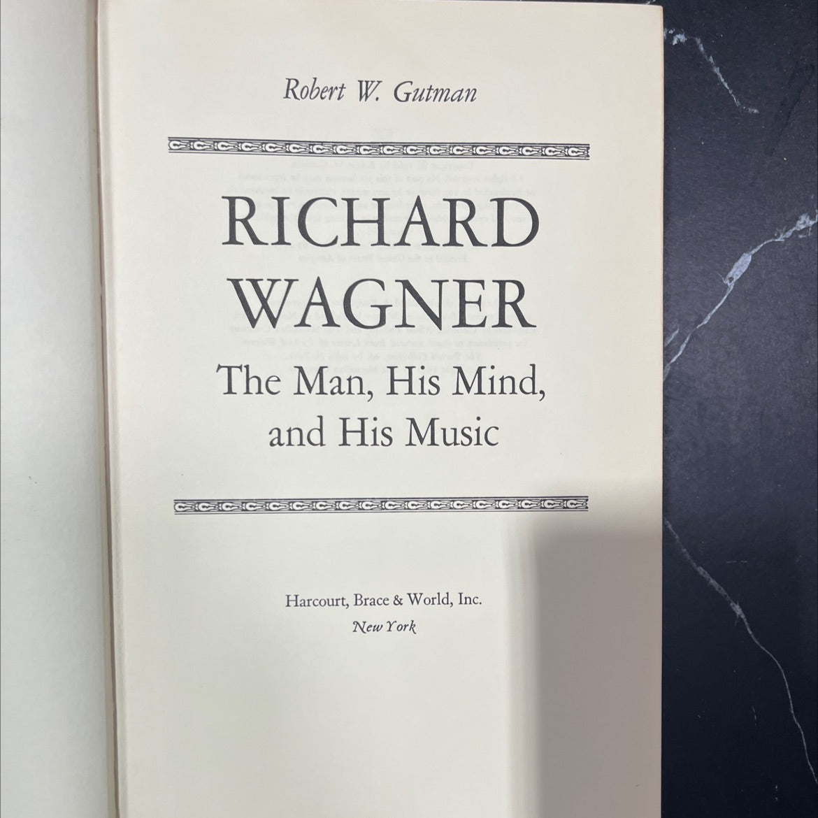 richard wagner the man, his mind, and his music book, by robert w. gutman, 1968 Hardcover image 2