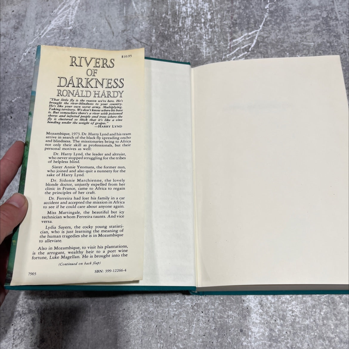 rivers of darkness book, by Ronald Hardy, 1979 Hardcover image 4