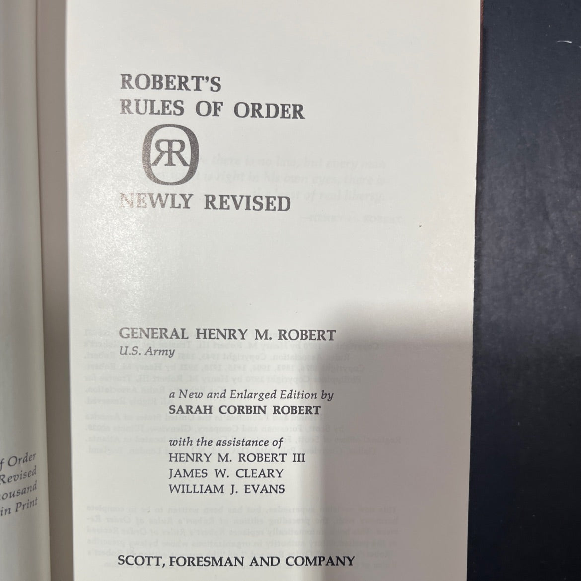 robert's rules of order r newely revised book, by henry m. robert, 1970 Hardcover image 2