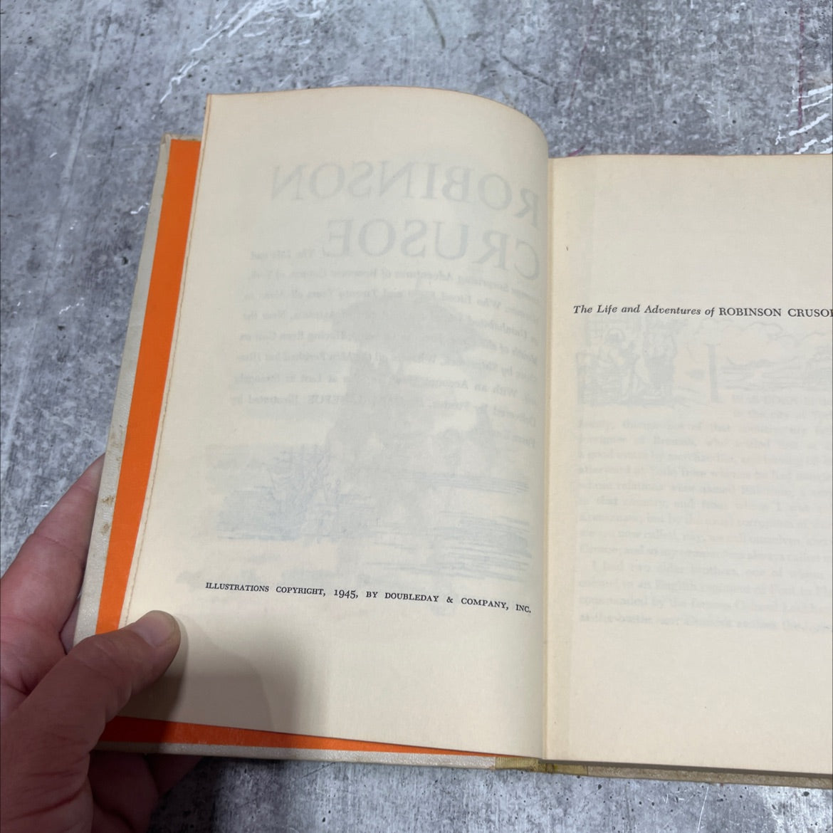 robinson crusoe book, by daniel defoe, 1945 Hardcover image 3