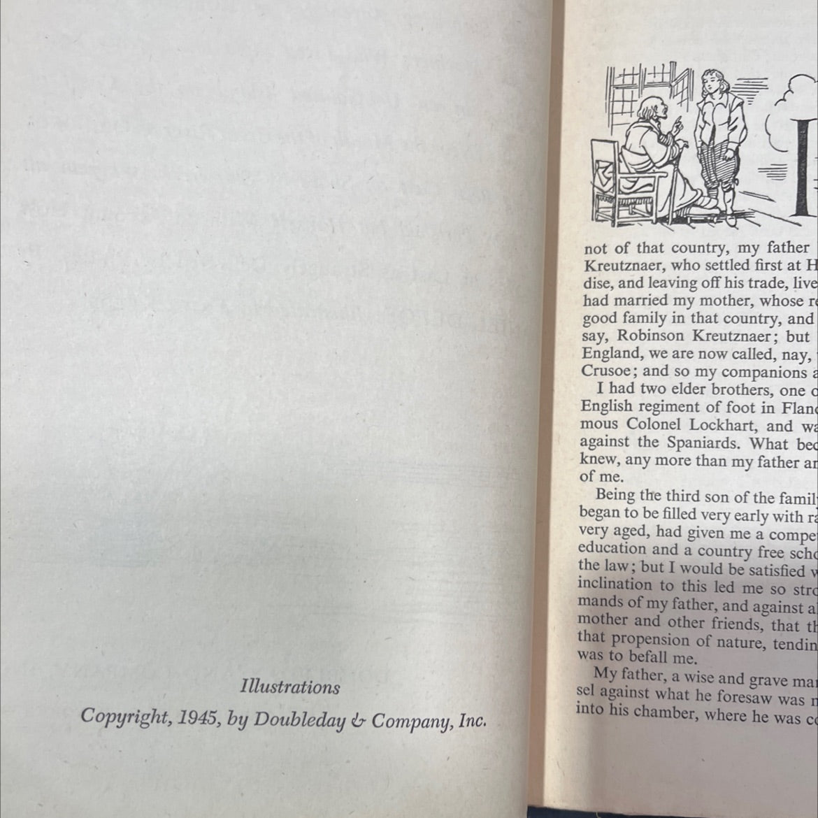 robinson crusoe book, by daniel defoe, 1946 Hardcover image 3