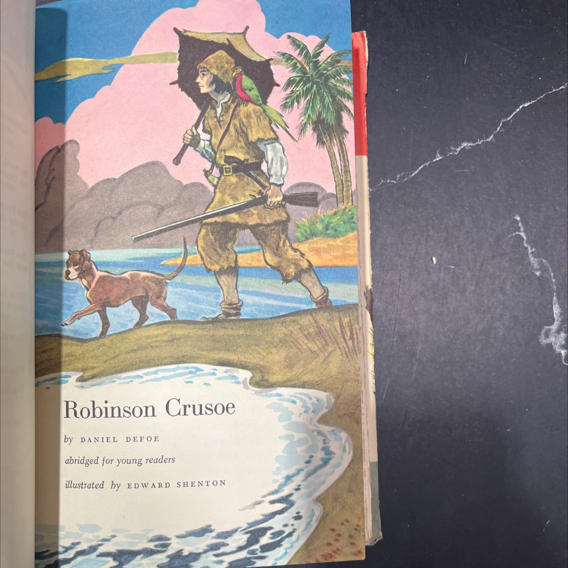 robinson crusoe book, by daniel defoe, 1959 Hardcover image 2