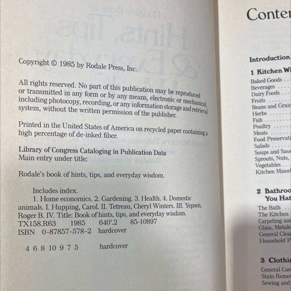 rodale's book of hints, tips, & everyday wisdom book, by Carol Hupping, Cheryl Winters Tetreau, Roger B. Yepsen, Jr., image 3