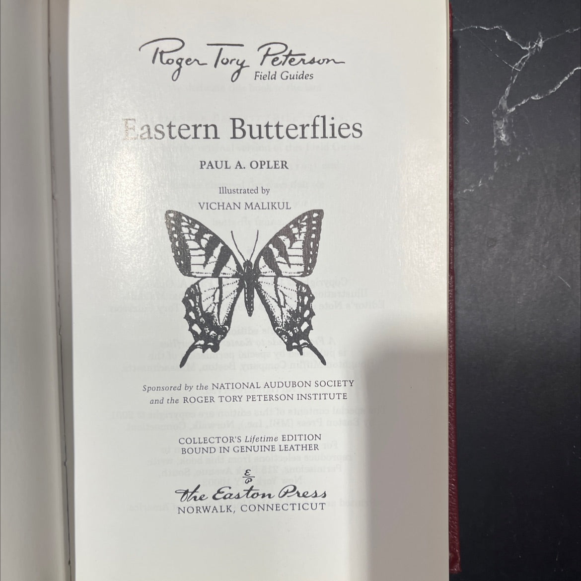 roger tory peterson field guides eastern butterflies book, by paul a. opler, 1998 Leather image 2