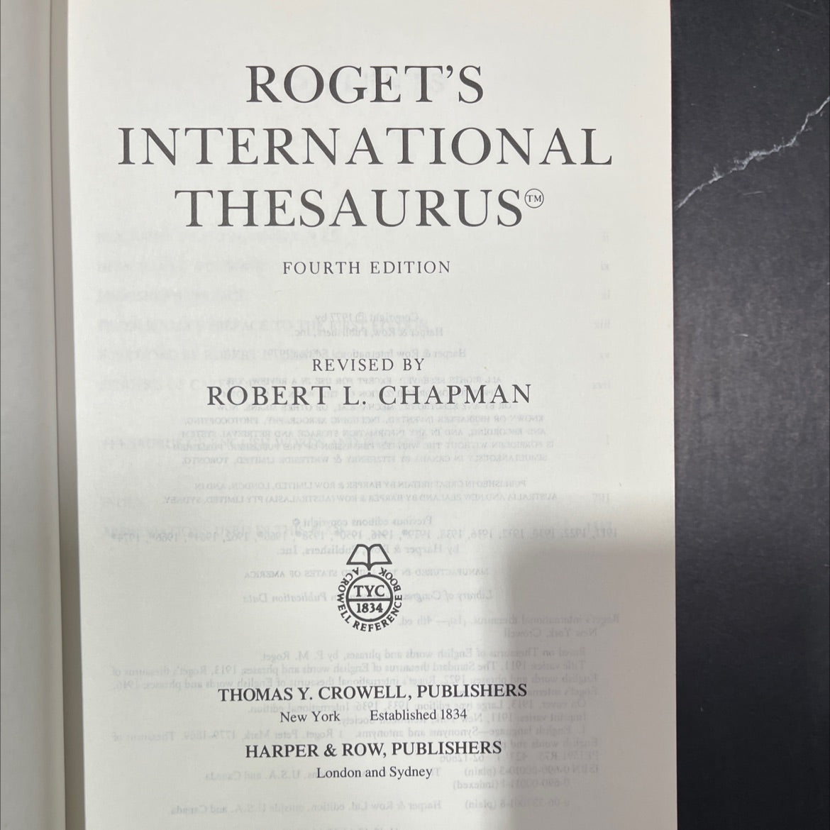 roget's international thesaurus book, by peter mark roget, 1979 Hardcover image 2