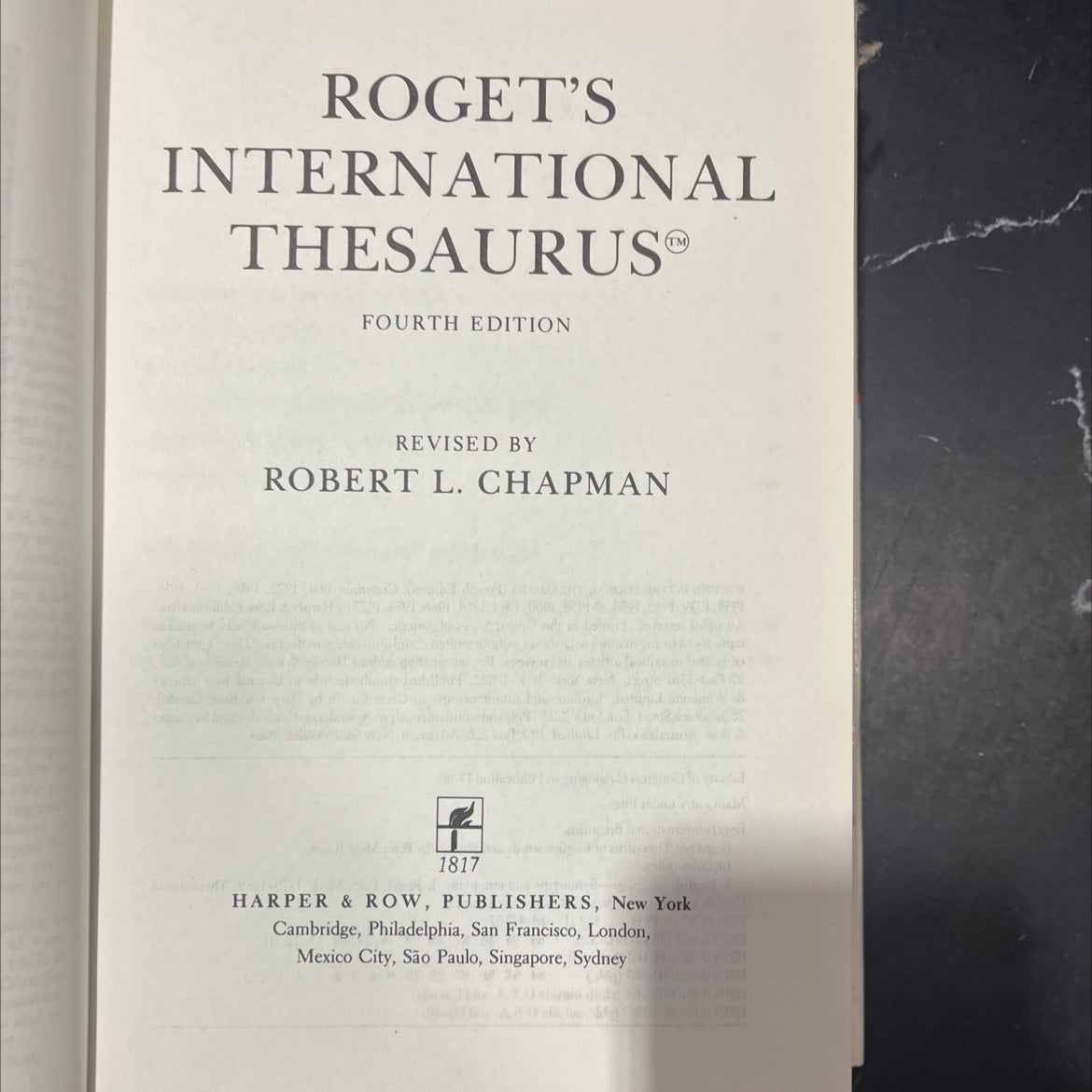 roget's international thesaurus book, by robert l. chapman, 1984 Hardcover image 2