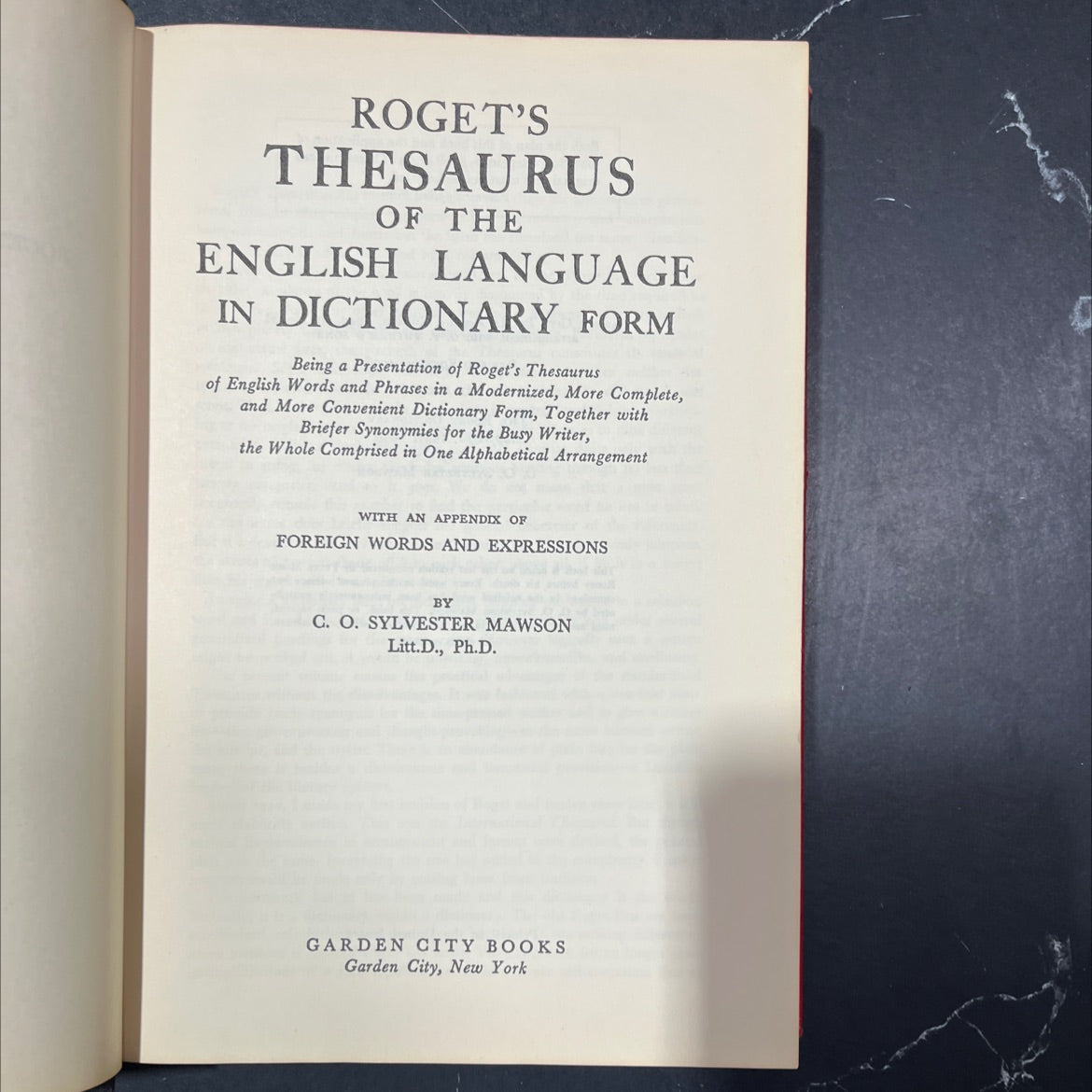 roget's thesaurus of the english language in dictionary form book, by c. o. sylvester mawson, 1940 Hardcover image 2