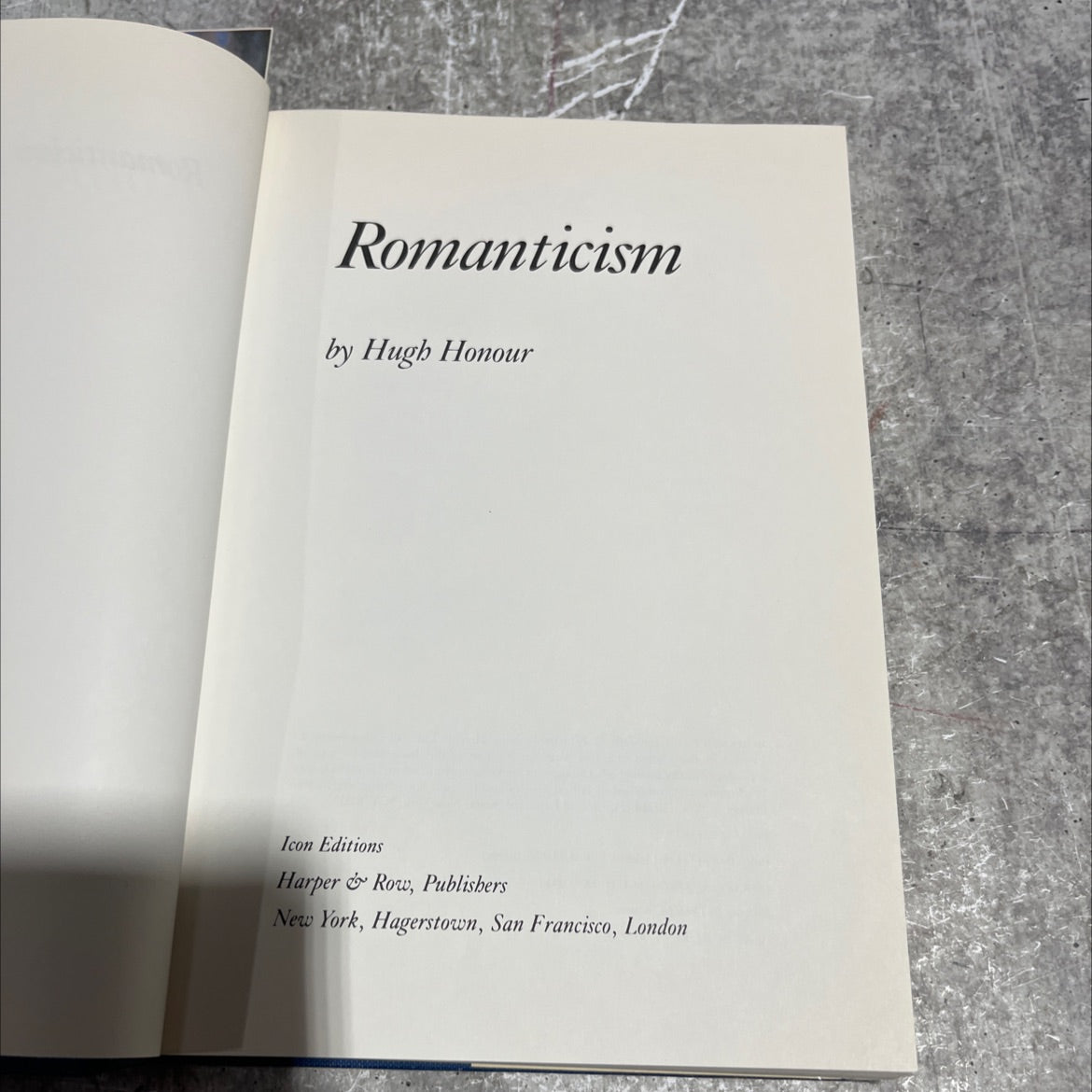 romanticism book, by hugh honour, 1979 Hardcover image 2