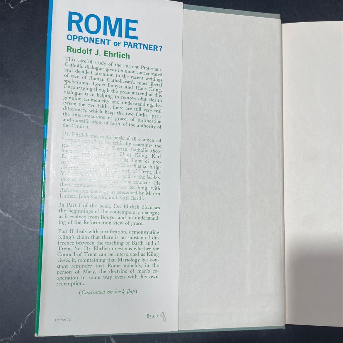 rome obu opponent or partner? book, by rudolf j. ehrlich, james a. hedstrom, 1965 Hardcover image 4