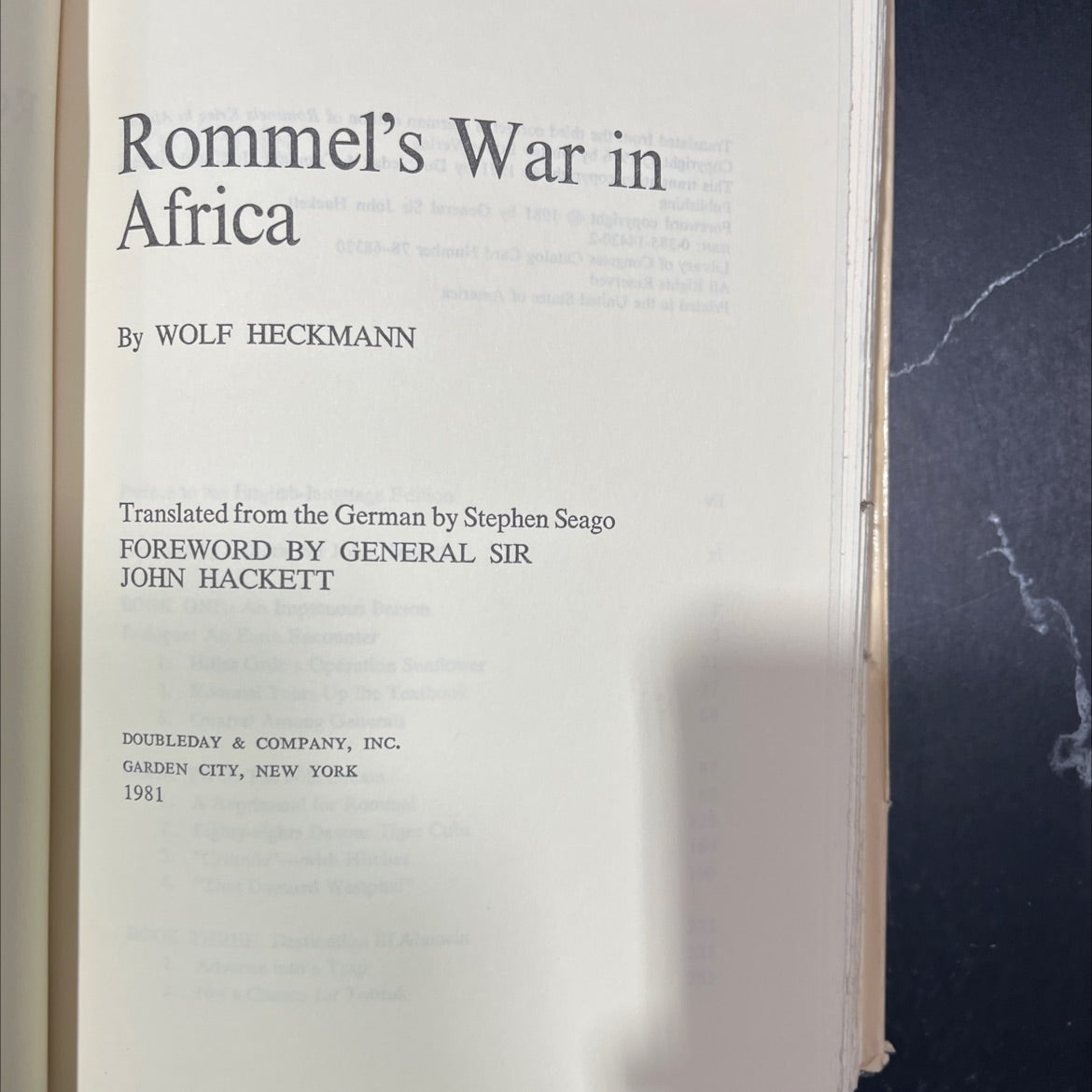 rommel's war in africa book, by wolf heckmann, 1981 Hardcover image 2