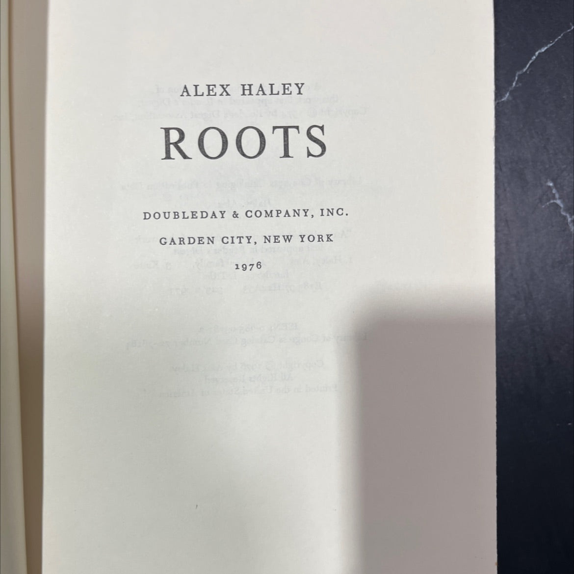 roots book, by alex haley, 1976 Hardcover image 2