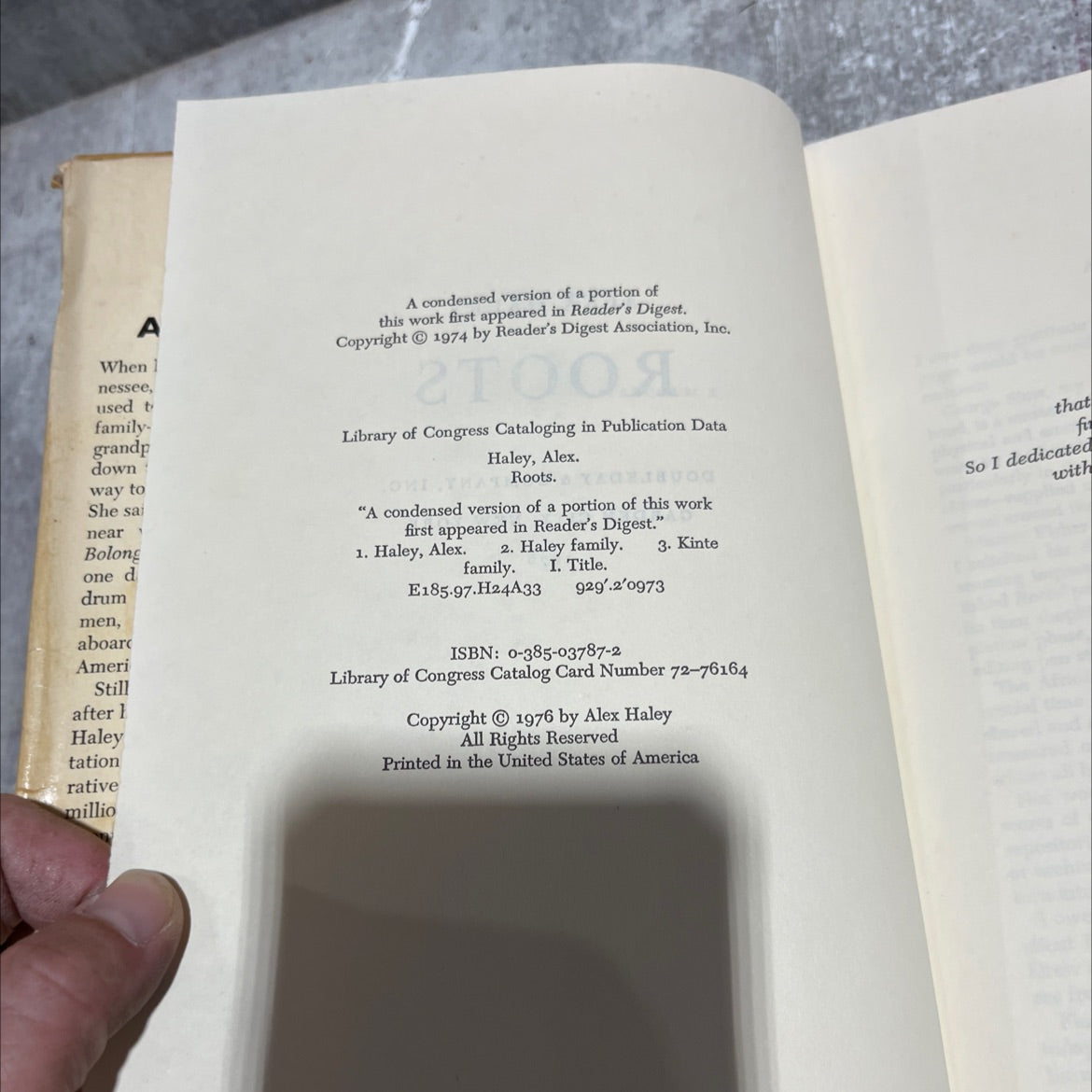roots book, by alex haley, 1976 Hardcover image 3