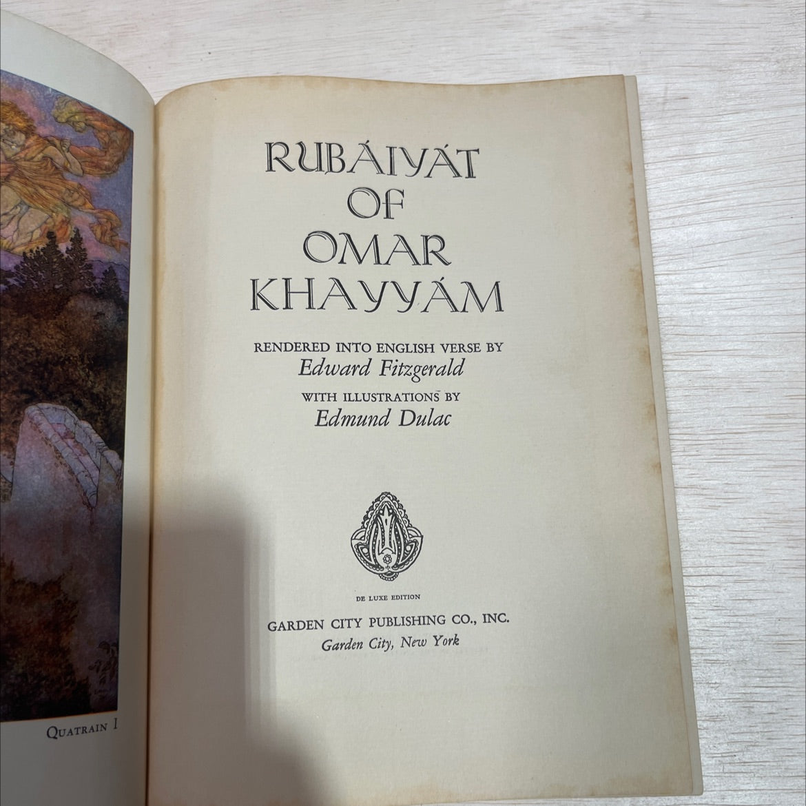 rubaiyat of omar khayyam book, by omar khayyam, 1937 Hardcover, Vintage, Folio image 2