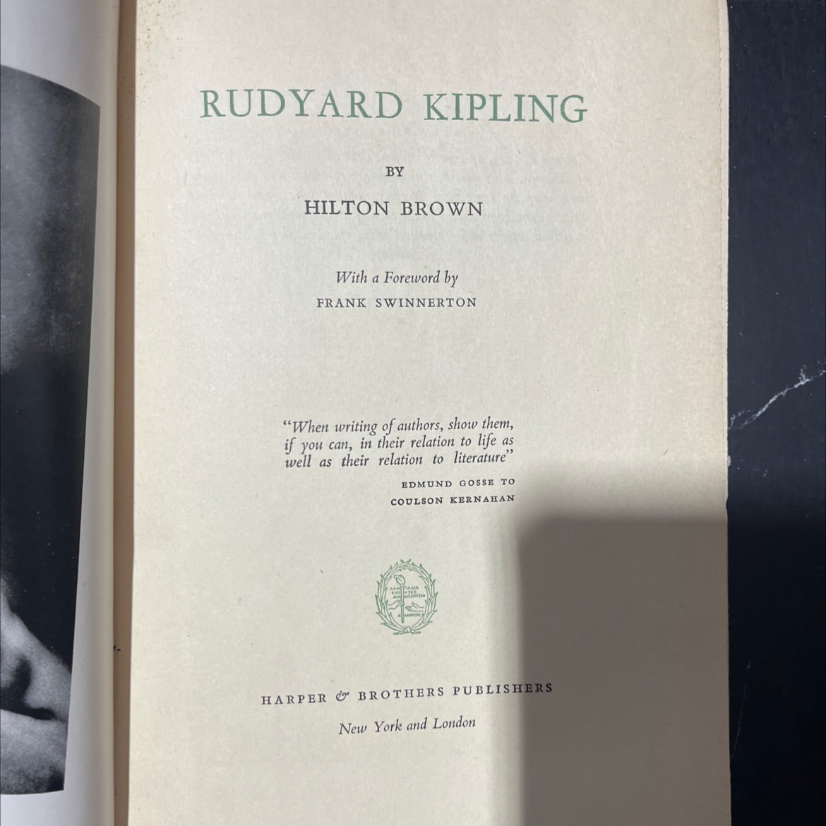rudyard kipling book, by hilton brown, 1945 Hardcover image 2