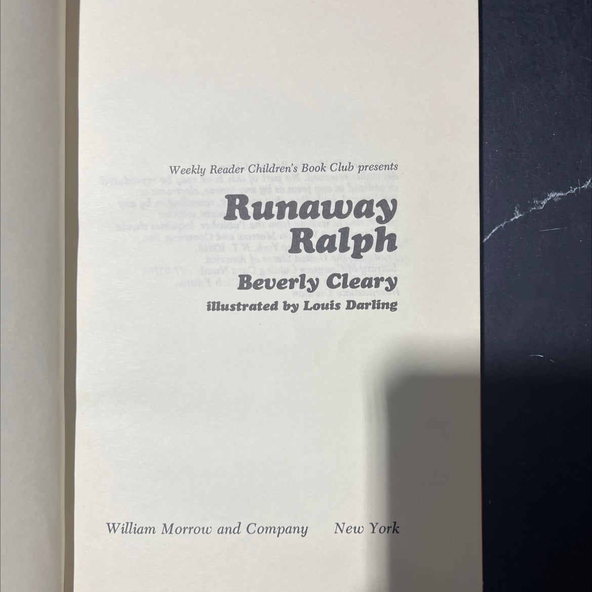 runaway ralph book, by beverly cleary, 1970 Hardcover image 2