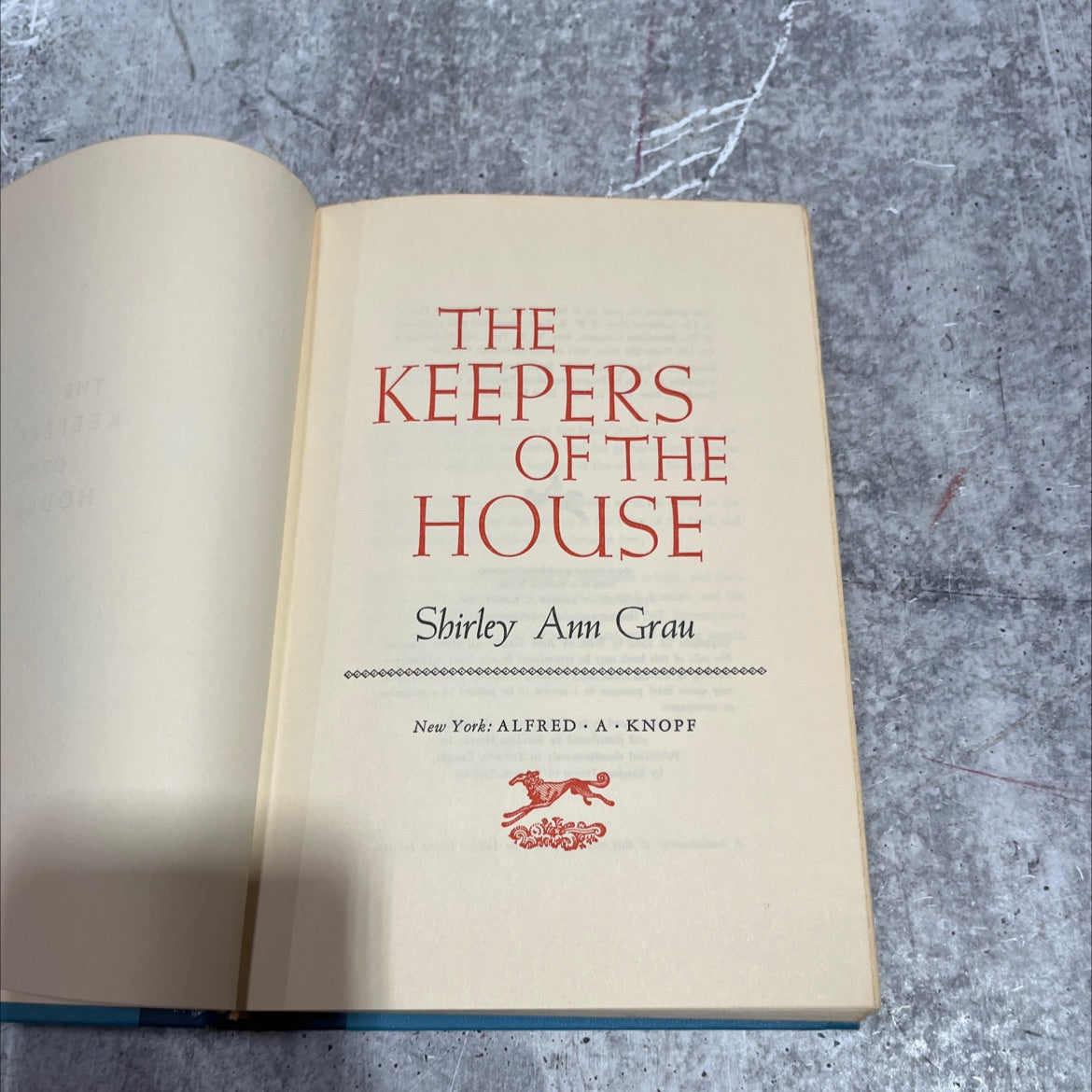 ruoh the keepers of the house book, by shirley ann grau, 1964 Hardcover image 2