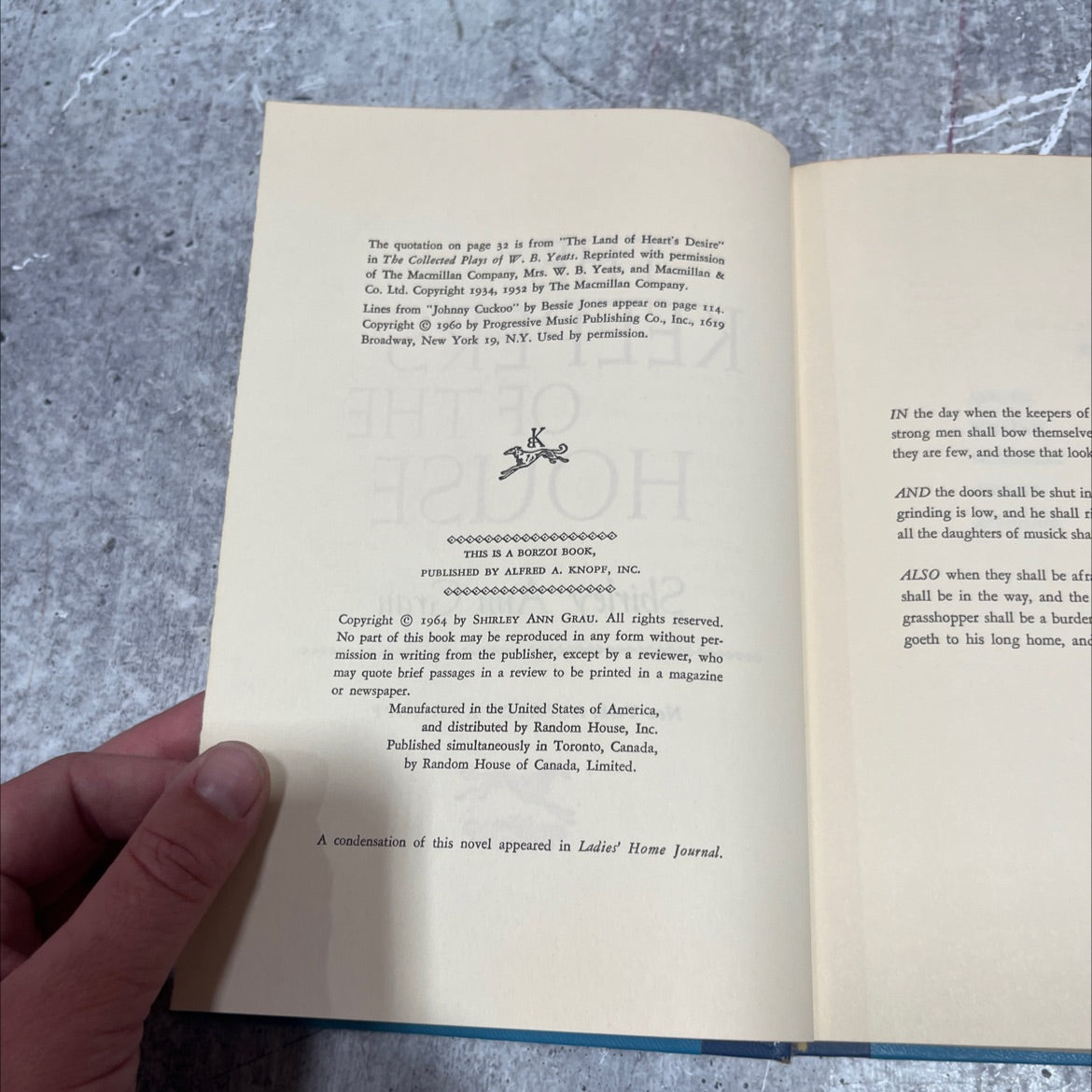 ruoh the keepers of the house book, by shirley ann grau, 1964 Hardcover image 3