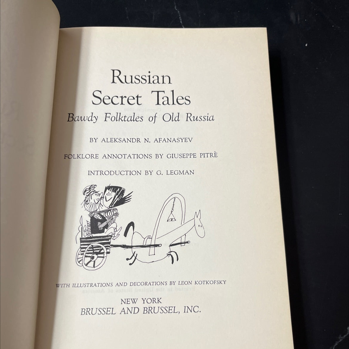 russian secret tales bawdy folktales of old russia book, by aleksandr n. afanasyev, 1966 Hardcover image 2