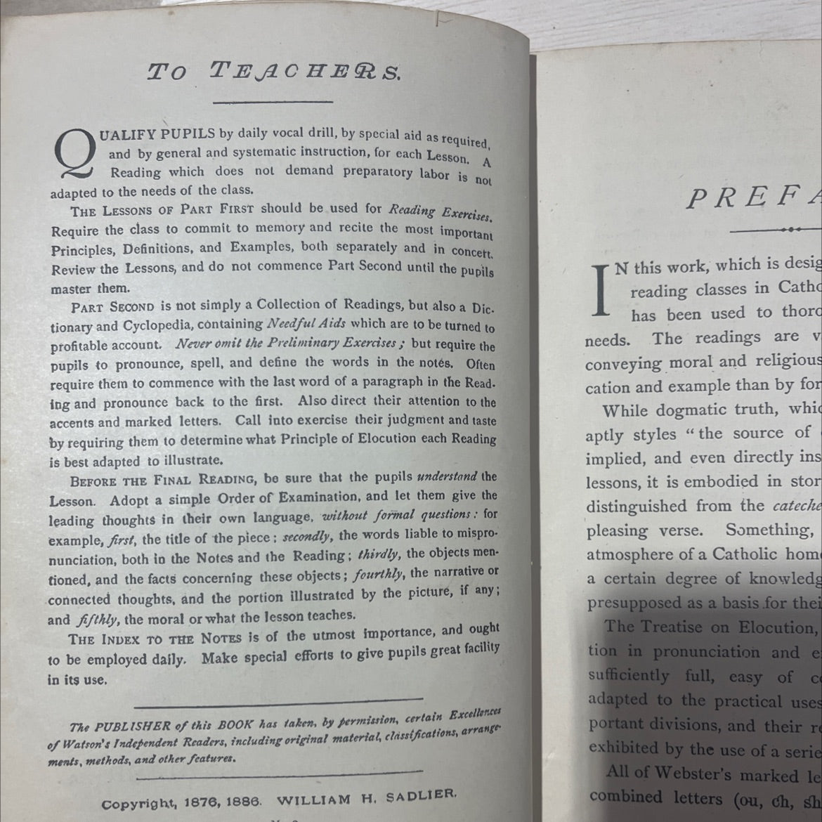 sadlier's excelsior fourth reader containing a comprehensive treatise on elocution book, by william h. sadlier, 1886 image 3