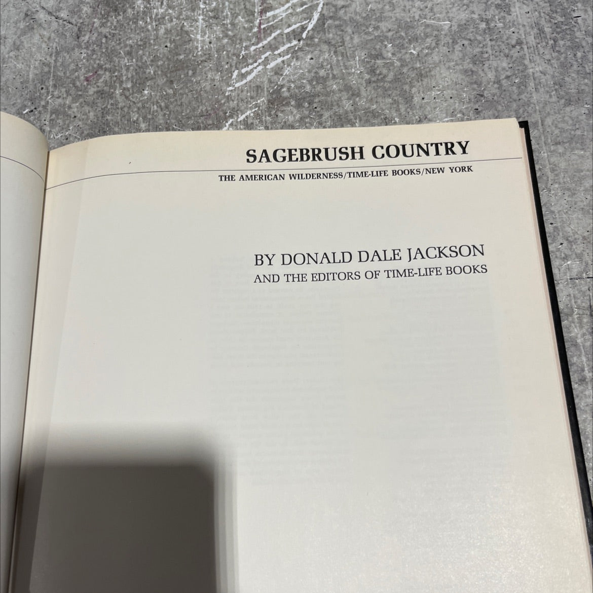 sagebrush country the american wilderness book, by donald dale jackson, 1975 Hardcover image 2