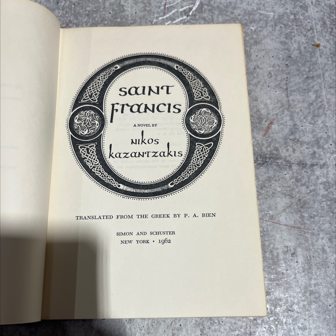 saint francis book, by nikos kazantzakis, 1962 Leather image 2