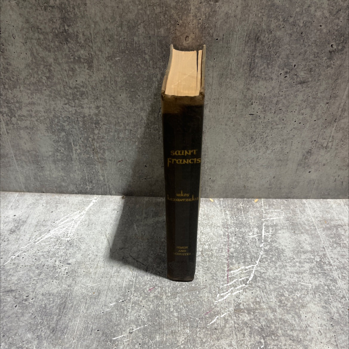 saint francis book, by nikos kazantzakis, 1962 Leather image 4