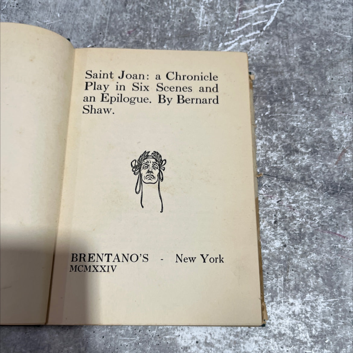 saint joan: a chronicle play in six scenes and an epilogue book, by bernard shaw, 1924 Hardcover image 2